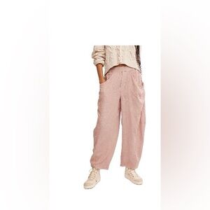 Free People ‘High Road’  Wide-Leg barrel linen pants
